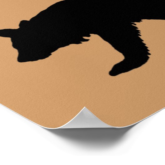 Black Bar & Cubs Silhouette Poster (Ecke)