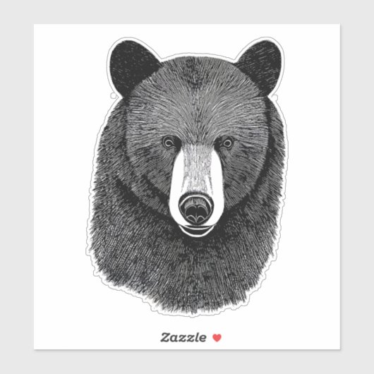 Black Bar Face Original Tierkunst zeichnend Aufkleber (Blatt)