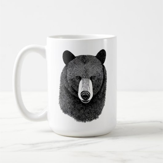 Black Bar Face Original Tierkunst zeichnend Kaffeetasse (Links)