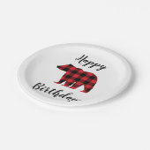 Black Bar Happy Birthday Camper Paper Teller (Schrägansicht)