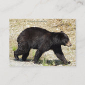 Black Bar Head Study Wildlife Business Cards Visitenkarte (Rückseite)