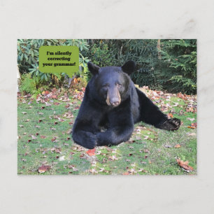 Black Bar -"Ich korrigiere stillschweigend Ihre Gr Postkarte