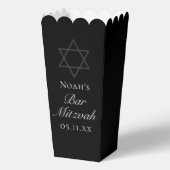 Black Bar Mitzvah Star of David Custom Popcorn Geschenkschachtel (Vorderseite)