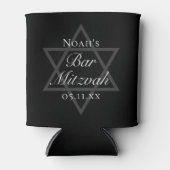 Black Bar Mitzvah Star von David Custom Party Dosenkühler (Vorderseite)