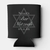 Black Bar Mitzvah Star von David Custom Party Dosenkühler (Rückseite)