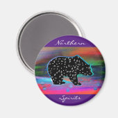 Black Bar Spirit Northern Light Colors Magnet (Vorderseite/Rückseite)