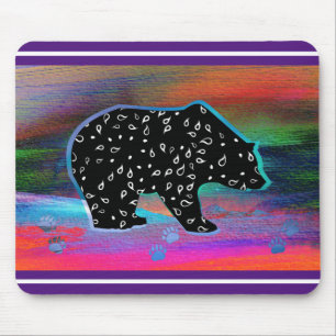 Black Bar Spirit Northern Light Colors Mouse Pad Mousepad