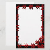 Black Barbed Wire Gothic Stationery Briefpapier (Vorne/Hinten)