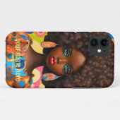 BLACK BARBIE DOLL PSYCHEDELIC BIG AFRO 60ER STIL Case-Mate iPhone HÜLLE (Rückseite (Horizontal))