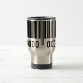Black Barcode Aluminium Travel Mug Reisebecher (Mittel)