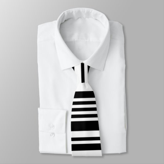 Black Barcode Necktie Krawatte (Gebunden)