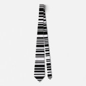 Black Barcode Necktie Krawatte (Vorderseite)