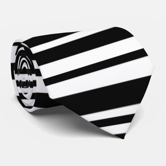 Black Barcode Necktie Krawatte (Gerollt)