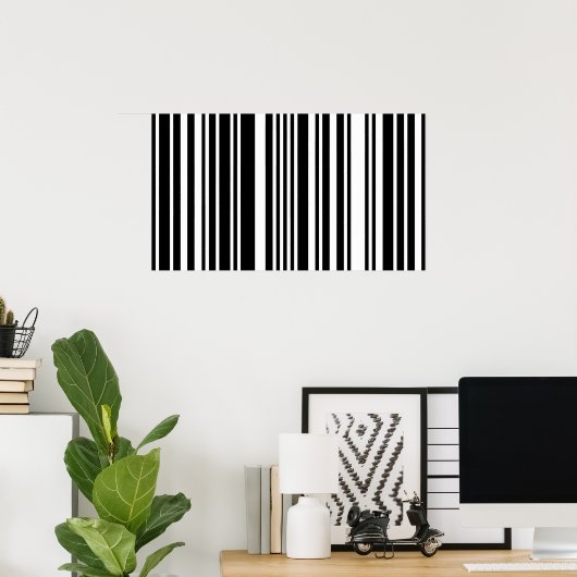 Black Barcode Poster (Heimbüro)
