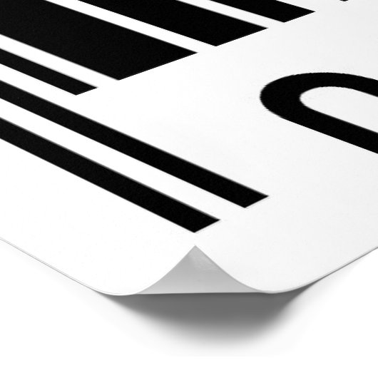 Black Barcode Poster (Ecke)