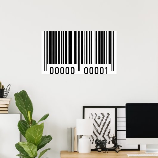 Black Barcode Poster (Heimbüro)