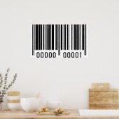 Black Barcode Poster (Küche)