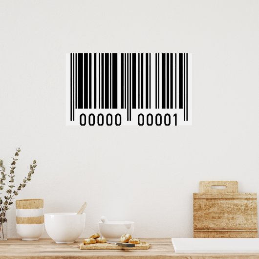 Black Barcode Poster (Küche)