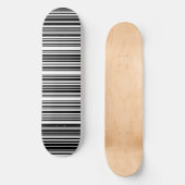 Black Barcode Skateboard Deck (Vorderseite)