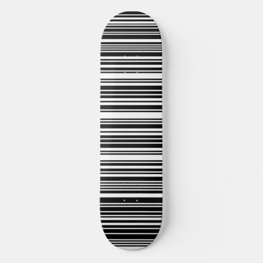 Black Barcode Skateboard Deck (Vorderseite)
