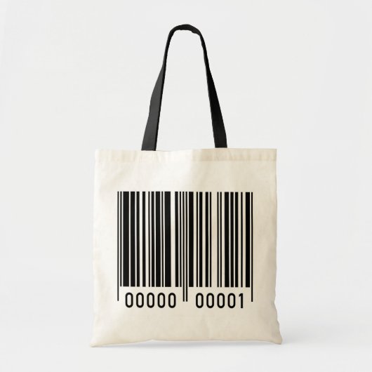 Black Barcode Tote Bag Tragetasche (Vorne)