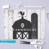 Black Barn White Wood Rustic Farmhouse Hochzeit Seidenpapier (Handwerk)