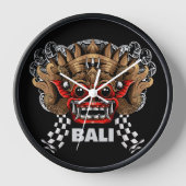 Black Barong Bali: Zeitlose Traditionswall-Uhr Uhr (Vorderseite)