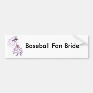 Black Baseball Cap Bride Autoaufkleber