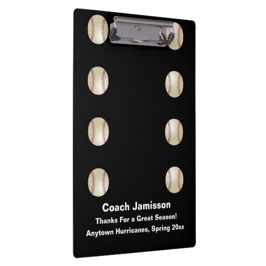 Black, Baseball Coach, Name, danke Klemmbrett (Rechts)