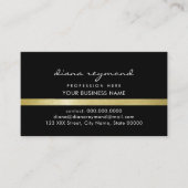 Black Basic Elegant Visitenkarte (Vorderseite)