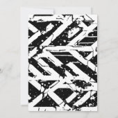 Black Basketball Abschluss Court bis zur Spitze Einladung (Rückseite)