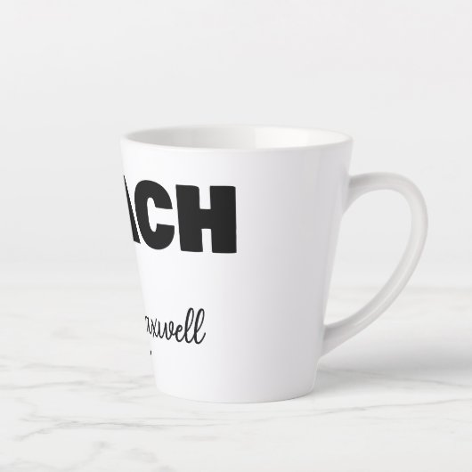 Black Basketball Coach Latte Tasse (Rechts)