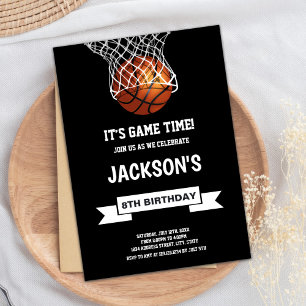Black Basketball Einladung zum Geburtstag