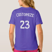 Black Basketball Team, Spielername und Jersey-Numm T-Shirt (Rückseite)