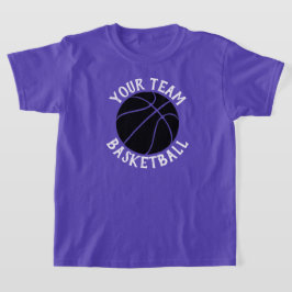 Black Basketball Team, Spielername und Jersey-Numm T-Shirt