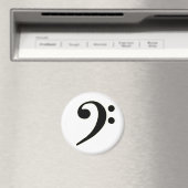 Black Bass Clef Magnet (In Situ (Geschirrspüler))