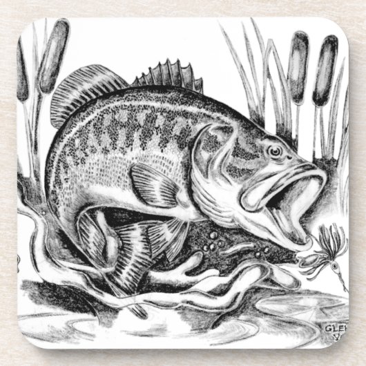 Black bass untersetzer (Vorderseite)