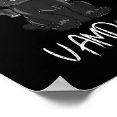 Black Bat Cat Halloween Vampire Vampurkostüm Poster (Ecke)