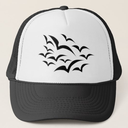 Black Bat Cloud Kids Hat Truckerkappe (Vorderseite)