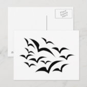 Black Bat Cloud Postcard Postkarte (Vorne/Hinten)