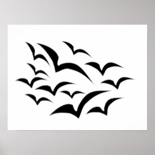 Black Bat Cloud Poster (Vorne)