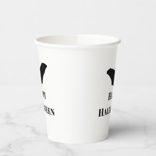 Black bat glückliches Halloween hinzufügen Namen T Pappbecher (Links)