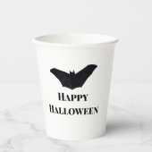 Black bat glückliches Halloween hinzufügen Namen T Pappbecher (Vorderseite)