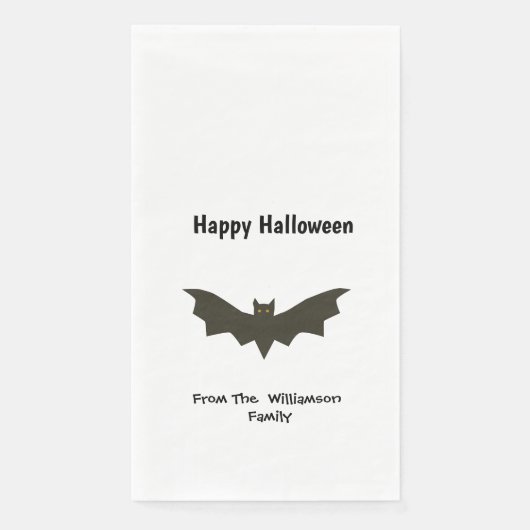 Black Bat Halloween-Party Serviette (Vorderseite)