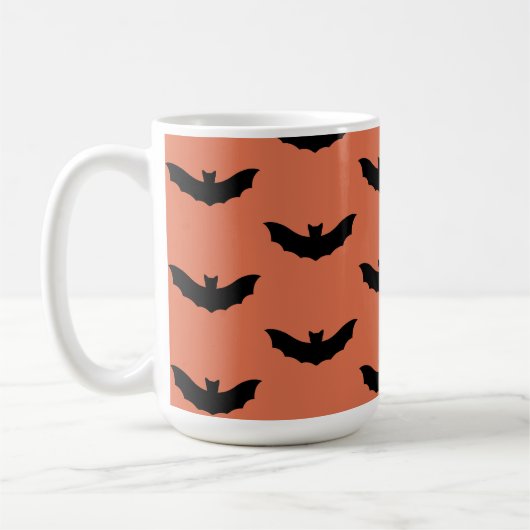 Black Bat Halloween-Tasse Kaffeetasse (Links)