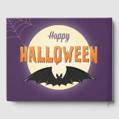 Black Bat Happy Halloween Gästebuch (Rückseite)