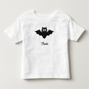 Black Bat Personalisiert Name Kleinkind T - Shirt