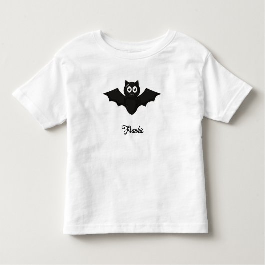 Black Bat Personalisiert Name Kleinkind T - Shirt (Vorderseite)