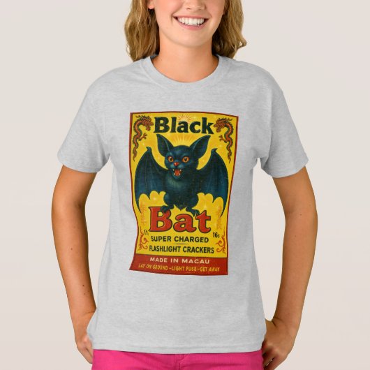 Black Bat Retro Firecracker Youth Tee (Vorderseite)