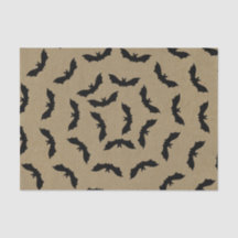 Black Bat Rustic Kraft Halloween-Party